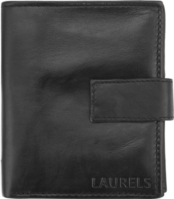 

Laurels Men Black Genuine Leather Wallet(7 Card Slots)