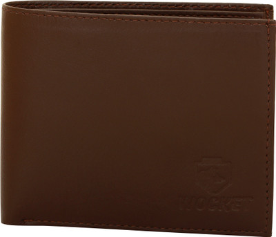 

Wocket Men Brown Genuine Leather Wallet(3 Card Slots), Brown-08