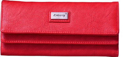 

Kinberry Girls Red Genuine Leather Card Holder(8 Card Slots)