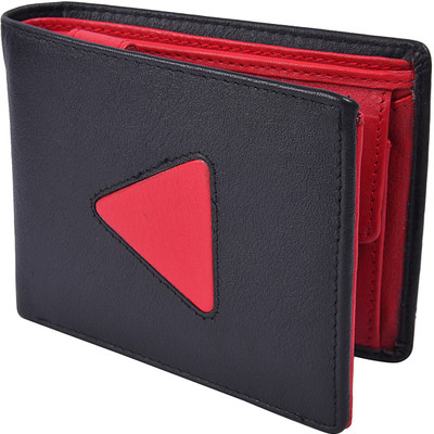 

Death by Color Men Black Genuine Leather Wallet(8 Card Slots)