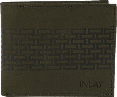 

INLAY Boys Multicolor Genuine Leather Wallet(6 Card Slots), Green