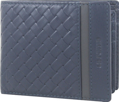 

La Roma Men Casual Blue Genuine Leather Wallet(8 Card Slots), Navy
