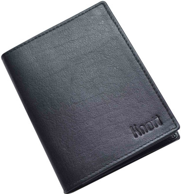 

Knott Men Black Genuine Leather Wallet(10 Card Slots), Black-15