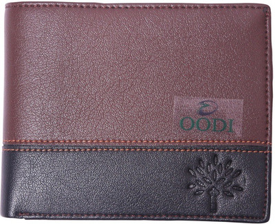 

OODI Men Brown Genuine Leather Wallet(5 Card Slots)