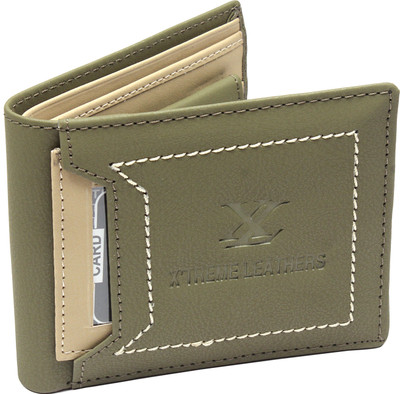 

Cay Men Green Artificial Leather Wallet(5 Card Slots)