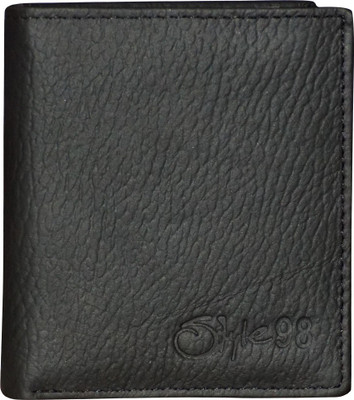 

Style 98 Men Black Genuine Leather Wallet(9 Card Slots)
