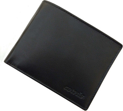 

Cotnis Men Black Genuine Leather Wallet(3 Card Slots)