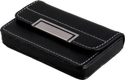 

ShopoSite Men Black Artificial Leather Card Holder(1 Card Slot)