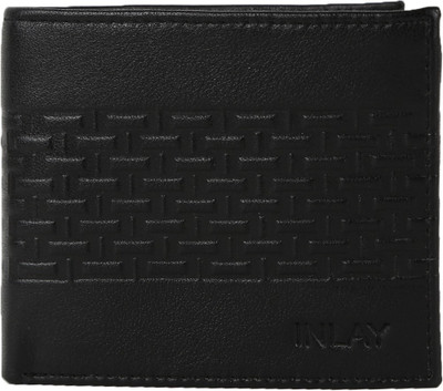 

INLAY Boys Black Genuine Leather Wallet(8 Card Slots)