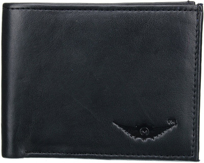 

MASKINO Men Black Genuine Leather Wallet(4 Card Slots)