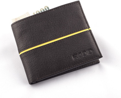 

Rodid Men Brown Genuine Leather Wallet(10 Card Slots), Dark brown