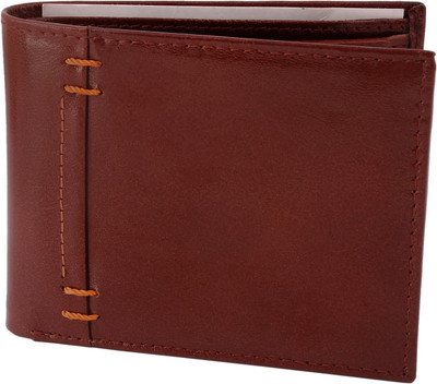 

ZINT Men Brown Genuine Leather Wallet(3 Card Slots)