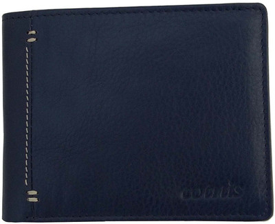 

Cotnis Men Blue Genuine Leather Wallet(3 Card Slots)