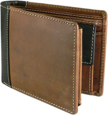 

Bizarre Kraftz Men Brown Genuine Leather Wallet(9 Card Slots)