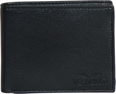 

Vermello Men Black Artificial Leather Wallet(6 Card Slots)