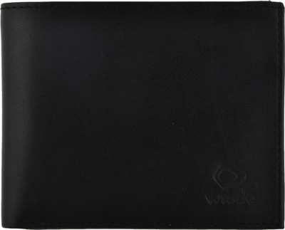 

WRODE Men Black Genuine Leather Wallet(5 Card Slots)