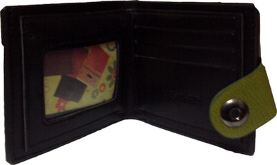 

Arty Crafty Boys Green Genuine Leather Wallet(13 Card Slots), White