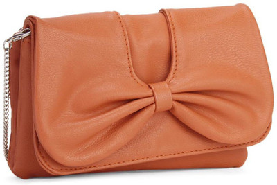

Butterflies Casual Orange Clutch