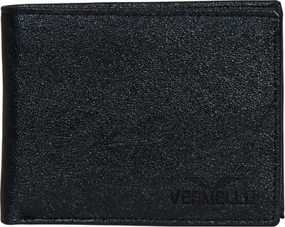 

Vermello Men Black Artificial Leather Wallet(3 Card Slots)