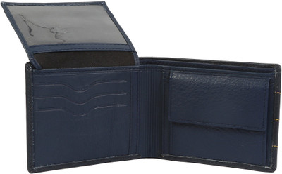 

Regnum Men Blue Genuine Leather Wallet(6 Card Slots)