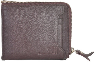 

Second Skin Men Brown Genuine Leather Wallet(10 Card Slots)