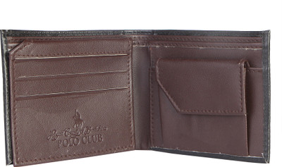 

Royal County Of Berkshire Polo Club Men Black Artificial Leather Wallet(4 Card Slots), Black-02
