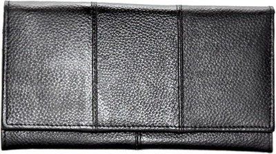 

Global Impex Girls Black Genuine Leather Wallet(11 Card Slots)