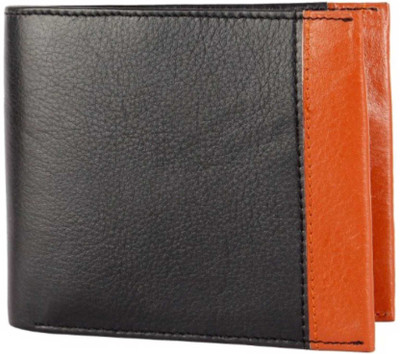 

XCCESS Men Multicolor Genuine Leather Wallet(1 Card Slot), Blackorange