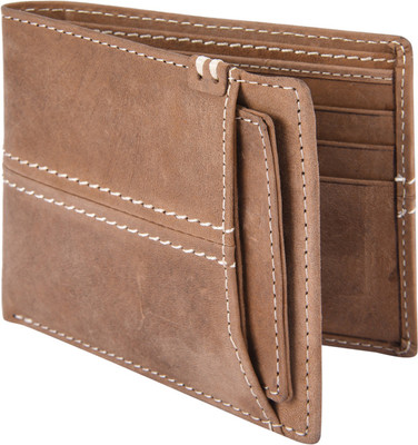 

Death by Color Men Tan Genuine Leather Wallet(6 Card Slots)