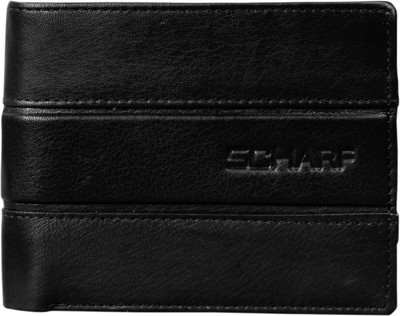 

Scharf Men Black Genuine Leather Wallet(11 Card Slots), Black-mwa20