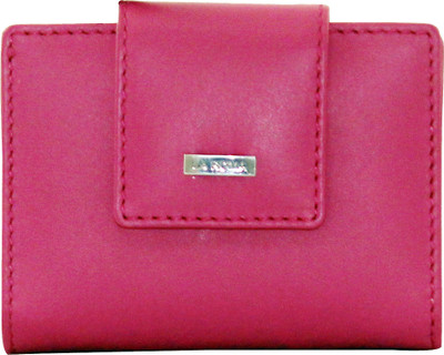 

La Roma Women Casual Pink Genuine Leather Wallet(6 Card Slots)