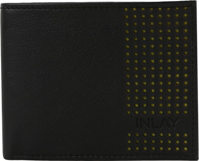 

INLAY Boys Black Genuine Leather Wallet(10 Card Slots)