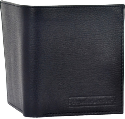 

P&Y Fashion Men Black Genuine Leather Wallet(4 Card Slots)