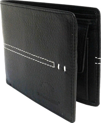 

NUKAICHAU Men Black Genuine Leather Wallet(3 Card Slots), Blk 3a