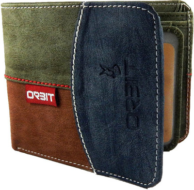 

Orbit Men Brown, Green Genuine Leather Wallet(5 Card Slots)