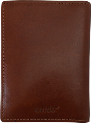

AurDo Men Brown Genuine Leather Wallet(3 Card Slots)