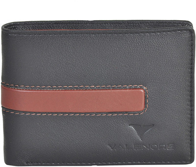 

VALENORE Men Multicolor Genuine Leather Wallet(8 Card Slots), Black