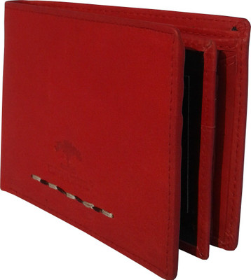 

NUKAICHAU Men Red Genuine Leather Wallet(7 Card Slots), Red 7b