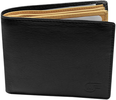

The Purple Marke Men Black Artificial Leather Wallet(8 Card Slots)