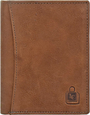 Le Craf Men Brown Genuine Leather Wallet(8 Card Slots)