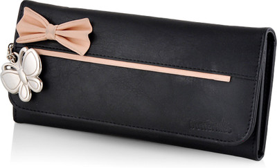 

Butterflies Casual Black Clutch