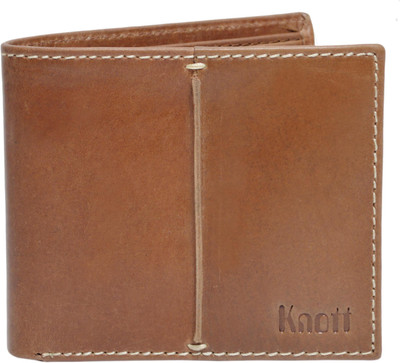 

Knott Men Brown Genuine Leather Wallet(10 Card Slots)