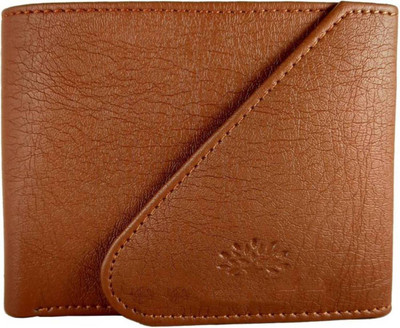 

LANDER Men Tan Genuine Leather Wallet(5 Card Slots)