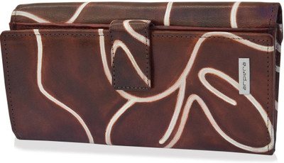 

Arpera Women Casual Brown Genuine Leather Wallet(18 Card Slots)