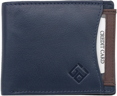 

Giani Bernard Men Blue Genuine Leather Wallet(3 Card Slots), Blue-02