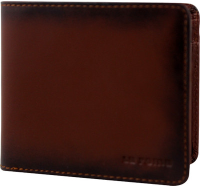 La Roma Men Tan Genuine Leather Wallet(5 Card Slots)