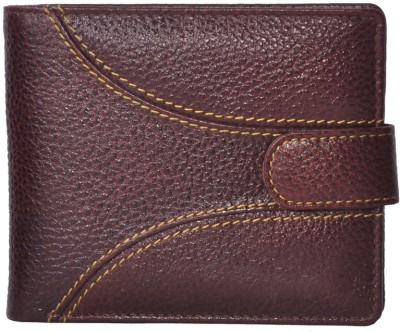 

Death by Color Men Casual Maroon Genuine Leather Wallet(11 Card Slots), Brown