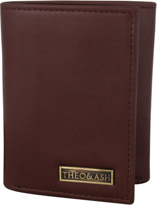 

Theo&Ash Men Brown Genuine Leather Wallet(4 Card Slots), Hickory brown