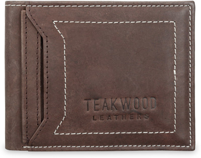 

Teakwood Men Brown Genuine Leather Wallet(2 Card Slots)