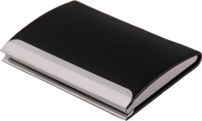 

ShopoSite Men Black Artificial Leather Card Holder(1 Card Slot)